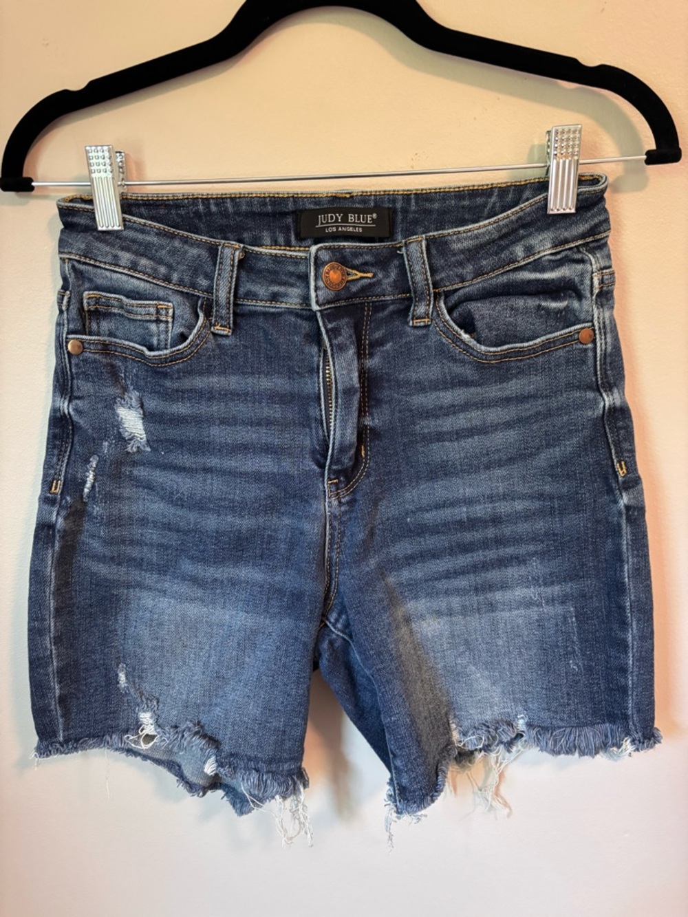 Judy Blue Distressed Denim Cutoff Shorts